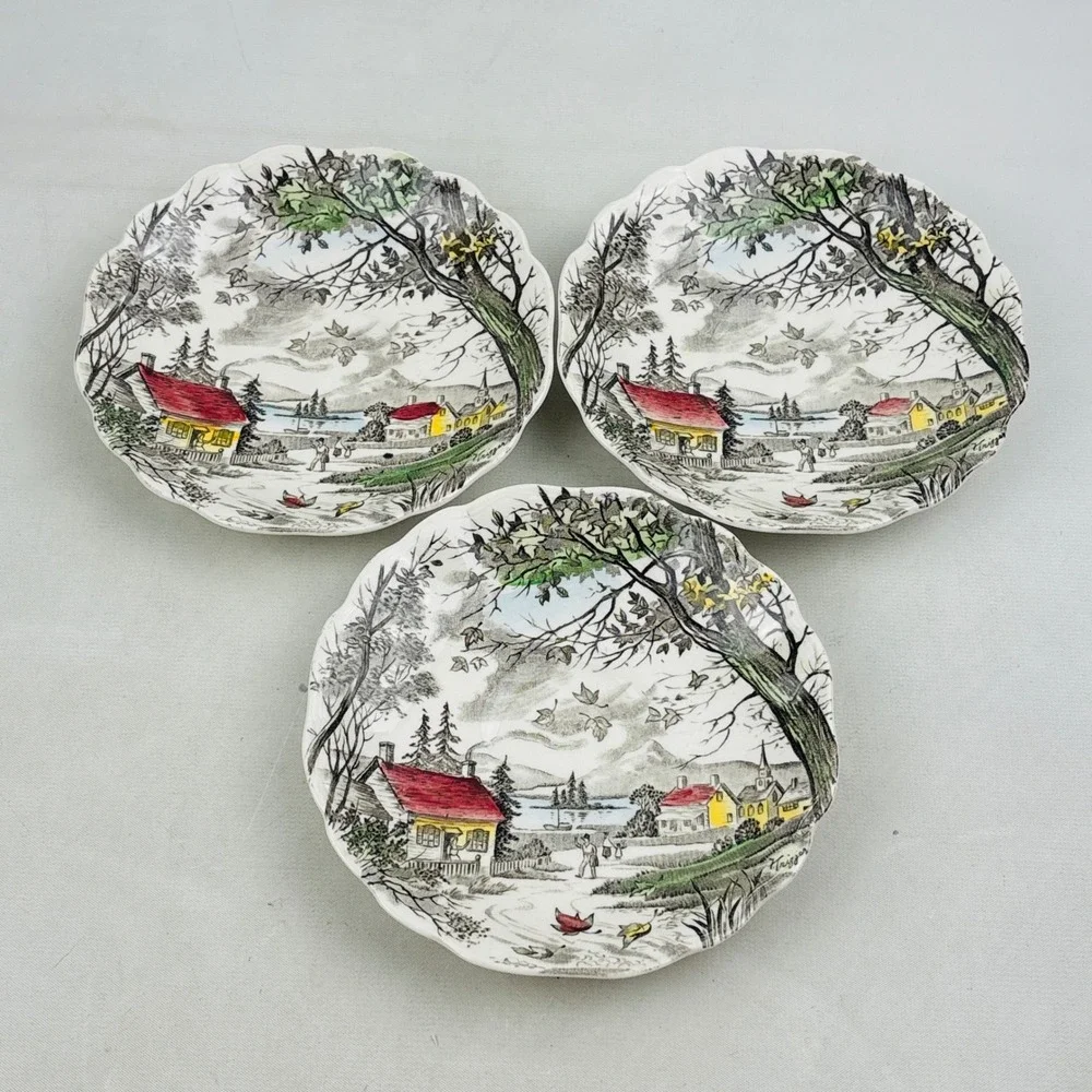 J&G Meakin Welcome Home Saucer Lot of 3 English Staffordshire‎ Replacement